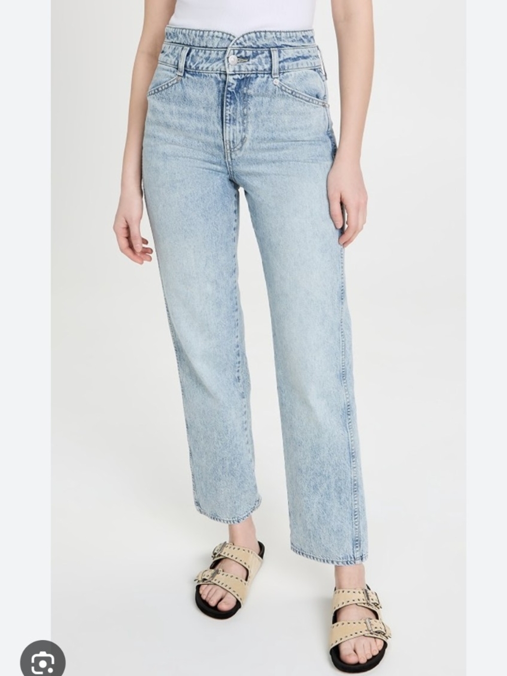 Veronica Beard Light Blue Straight-Leg Jeans